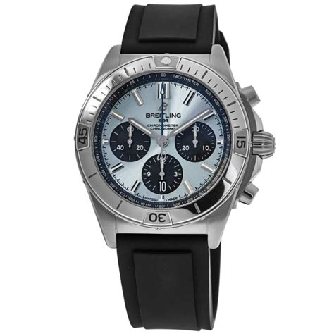 breitling blue face rubber strap|breitling chronomat rubber strap.